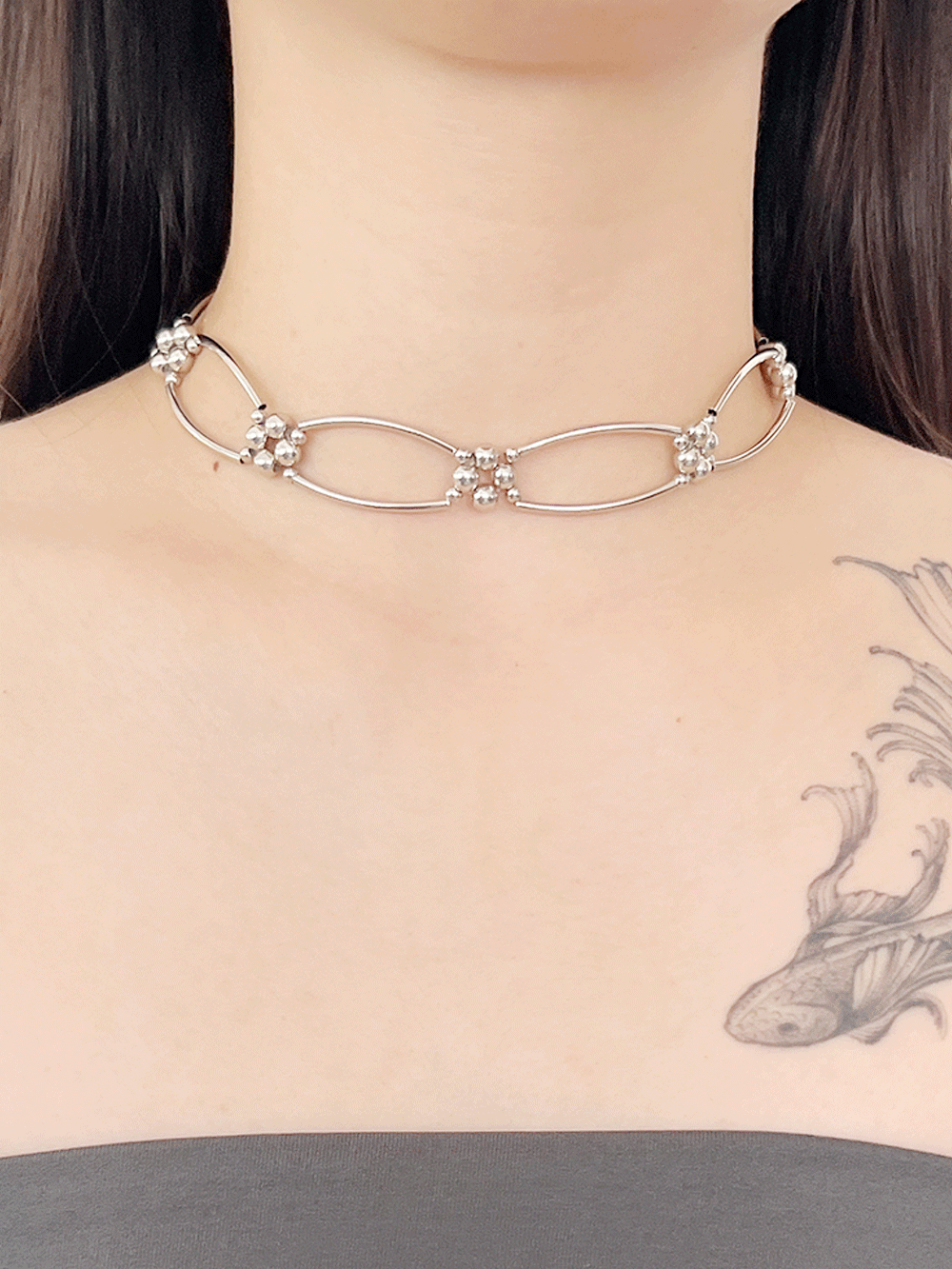 [당일출고] silverring necklace